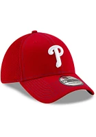 New Era Philadelphia Phillies Mens Red Team Neo 39THIRTY Sport Flex Hat