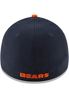 New Era Chicago Bears Mens Navy Blue Team Classic 39THIRTY Sport Flex Hat