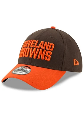 New Era Cleveland Browns Mens Brown Team Classic 39THIRTY Iconic Flex Hat