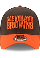 New Era Cleveland Browns Mens Brown Team Classic 39THIRTY Iconic Flex Hat
