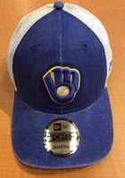New Era Milwaukee Brewers Cooperstown Trucker 9FORTY Adjustable Hat - Blue