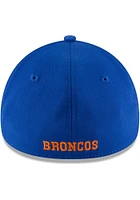 New Era Denver Broncos Mens Blue Team Classic 39THIRTY Flex Hat