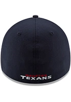 New Era Houston Texans Mens Navy Blue Team Classic 39THIRTY Design Flex Hat
