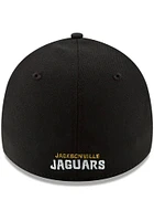 New Era Jacksonville Jaguars Mens Black Team Classic 39THIRTY Flex Hat