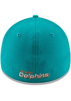 New Era Miami Dolphins Mens Teal Team Classic 39THIRTY Flex Hat