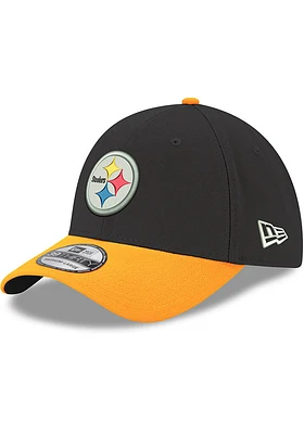New Era Pittsburgh Steelers Mens Black Team Classic 39THIRTY Sport Flex Hat