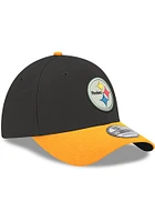 New Era Pittsburgh Steelers Mens Black Team Classic 39THIRTY Sport Flex Hat