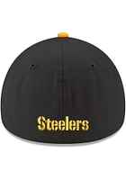 New Era Pittsburgh Steelers Mens Black Team Classic 39THIRTY Sport Flex Hat