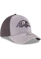 New Era Baltimore Ravens Mens Grey Grayed Out Neo 39THIRTY Flex Hat