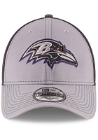 New Era Baltimore Ravens Mens Grey Grayed Out Neo 39THIRTY Flex Hat