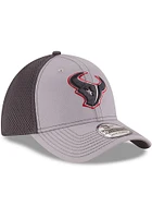 New Era Houston Texans Mens Grey Grayed Out Neo 39THIRTY Flex Hat