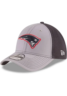 New Era England Patriots Mens Grey Grayed Out Neo 39THIRTY Flex Hat