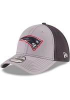 New Era England Patriots Mens Grey Grayed Out Neo 39THIRTY Flex Hat