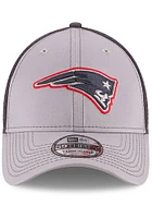 New Era England Patriots Mens Grey Grayed Out Neo 39THIRTY Flex Hat