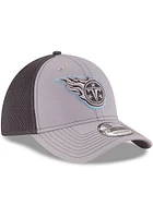 New Era Tennessee Titans Mens Grey Grayed Out Neo 39THIRTY Flex Hat