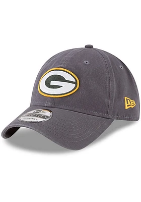 New Era Green Bay Packers Core Classic 9TWENTY Adjustable Hat - Graphite