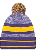 New Era Minnesota Vikings Purple Cuff Pom Mens Knit Hat