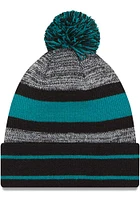 New Era Jacksonville Jaguars Black Cuff Pom Mens Knit Hat