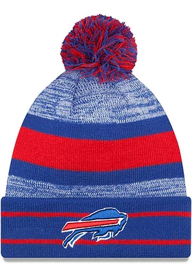 New Era Buffalo Bills Blue Cuff Pom Mens Knit Hat