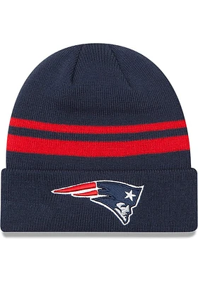 New Era New England Patriots Navy Blue Basic Cuff Mens Knit Hat