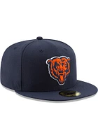 New Era Chicago Bears Mens Navy Blue Basic 59FIFTY Fitted Hat