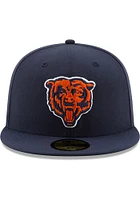 New Era Chicago Bears Mens Navy Blue Basic 59FIFTY Fitted Hat