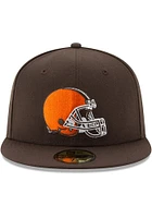 New Era Cleveland Browns Mens Brown Basic 59FIFTY Fitted Hat