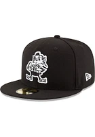 Brownie  New Era Cleveland Browns Mens Black White 59FIFTY Fitted Hat