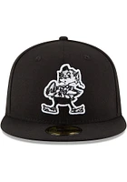 Brownie  New Era Cleveland Browns Mens Black White 59FIFTY Fitted Hat