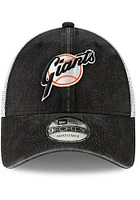 New Era San Francisco Giants Cooperstown Trucker 9FORTY Adjustable Hat - Black