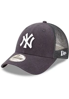 New Era New York Yankees Trucker 9FORTY Adjustable Hat - Navy Blue