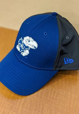 New Era Kansas Jayhawks Heathered Badge 2T 9FORTY Adjustable Hat - Blue