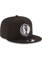 New Era Dallas Mavericks Black 9FIFTY Mens Snapback Hat