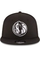 New Era Dallas Mavericks Black 9FIFTY Mens Snapback Hat