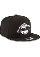 New Era Los Angeles Lakers Black 9FIFTY Mens Snapback Hat