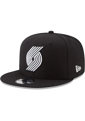 New Era Portland Trail Blazers Black 9FIFTY Mens Snapback Hat