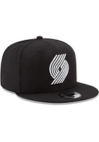 New Era Portland Trail Blazers Black 9FIFTY Mens Snapback Hat