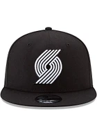 New Era Portland Trail Blazers Black 9FIFTY Mens Snapback Hat