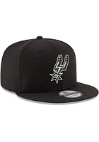 New Era San Antonio Spurs Black 9FIFTY Mens Snapback Hat