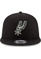 New Era San Antonio Spurs Black 9FIFTY Mens Snapback Hat
