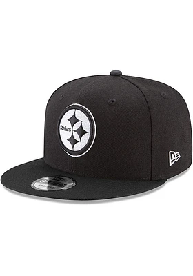 New Era Pittsburgh Steelers Black Basic 9FIFTY Enhanced Mens Snapback Hat