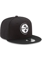 New Era Pittsburgh Steelers Black Basic 9FIFTY Enhanced Mens Snapback Hat