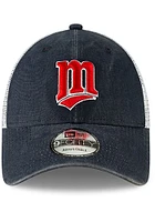 New Era Minnesota Twins Cooperstown Trucker 9FORTY Adjustable Hat - Navy Blue