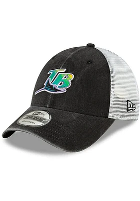 New Era Tampa Bay Rays Cooperstown Trucker 9FORTY Adjustable Hat - Black