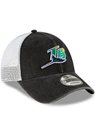 New Era Tampa Bay Rays Cooperstown Trucker 9FORTY Adjustable Hat - Black