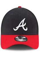 New Era Atlanta Braves Mens Navy Blue Team Classic 39THIRTY Flex Hat