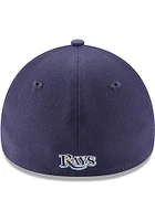 New Era Tampa Bay Rays Mens Navy Blue Team Classic 39THIRTY Flex Hat