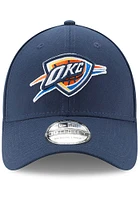 New Era Oklahoma City Thunder Mens Navy Blue Team Classic 39THIRTY Flex Hat