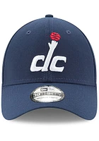 New Era Washington Wizards Mens Navy Blue Team Classic 39THIRTY Flex Hat