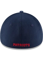 New Era England Patriots Mens Navy Blue Team Classic 39THIRTY Flex Hat